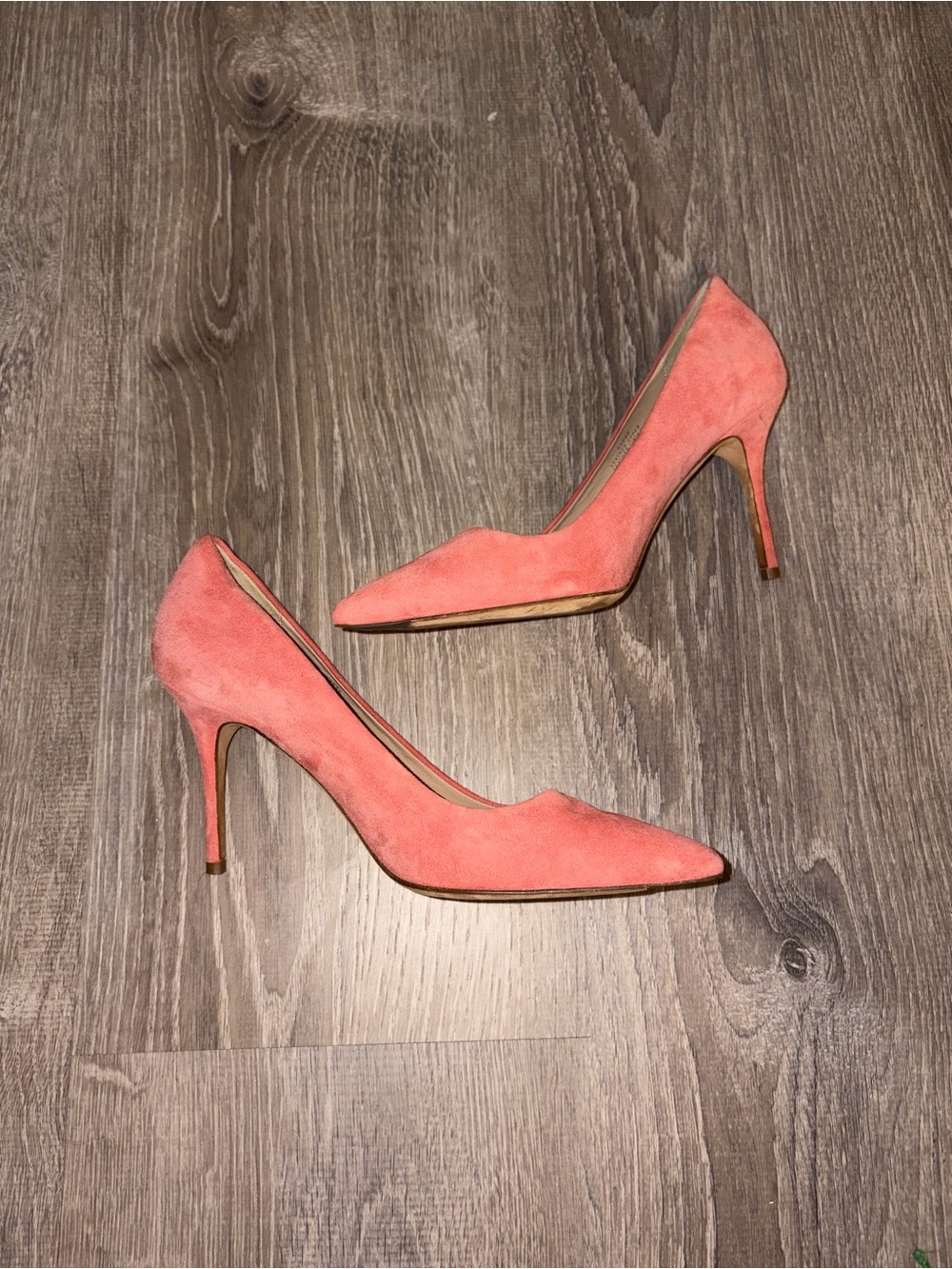 Jcrew Women’s Coral Suede Pointed-Toe Pumps
